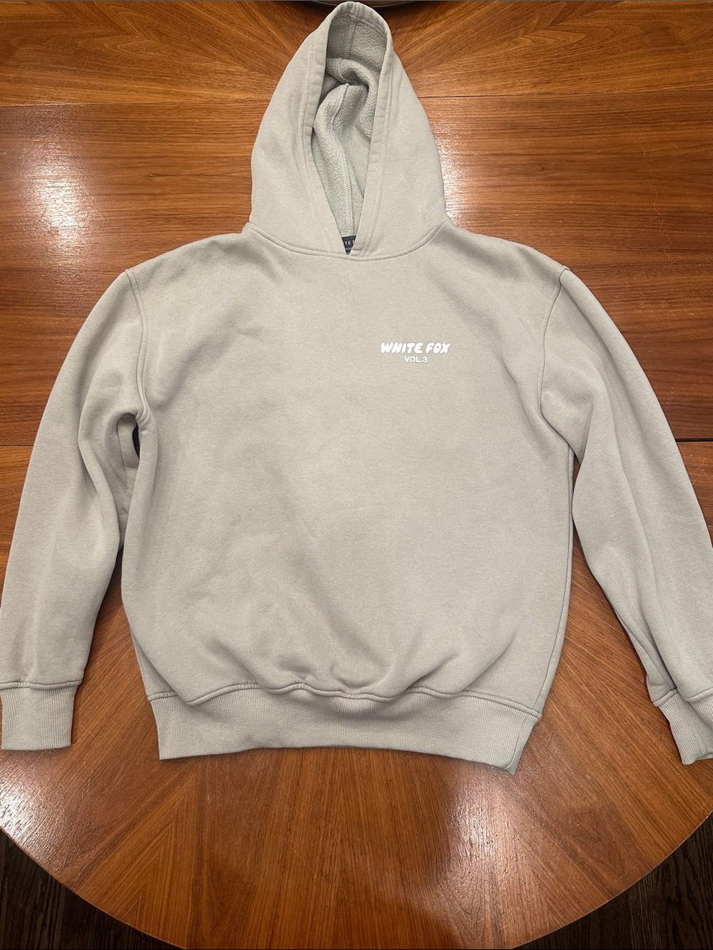 White fox beige hoodii